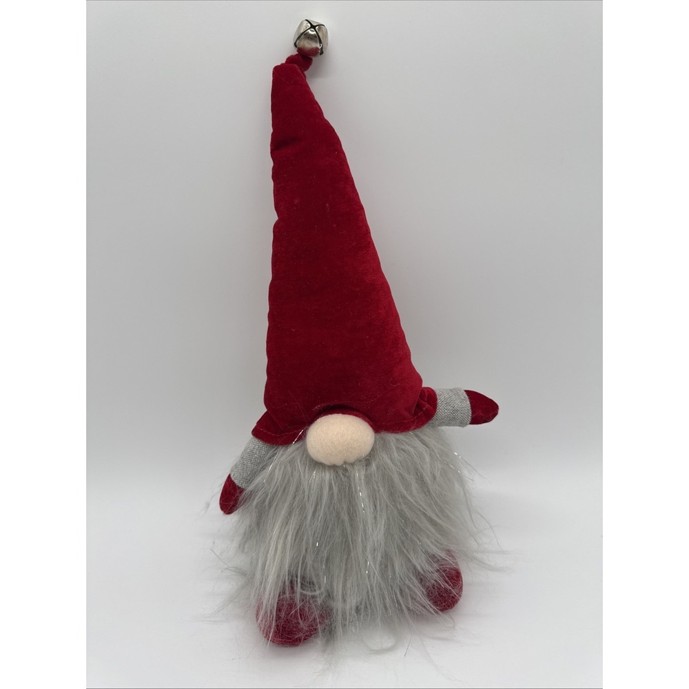 GNOME Presents 14" Christmas Weighted Silver Gray Sparkles